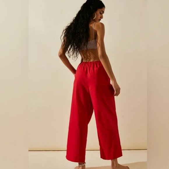 Free People Livin' In It Cotton-Linen Pants - Picture 2 of 5